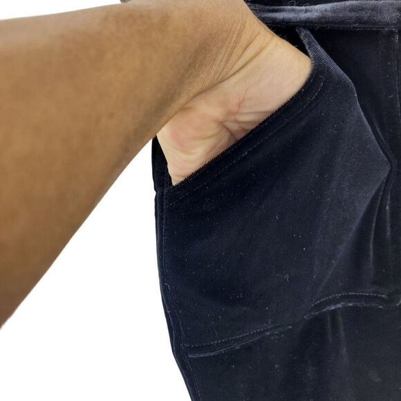 Vintage Y2K BCBGeneration Black Velour Micro Mini Skirt L Pockets Baddie - Picture 5 of 7